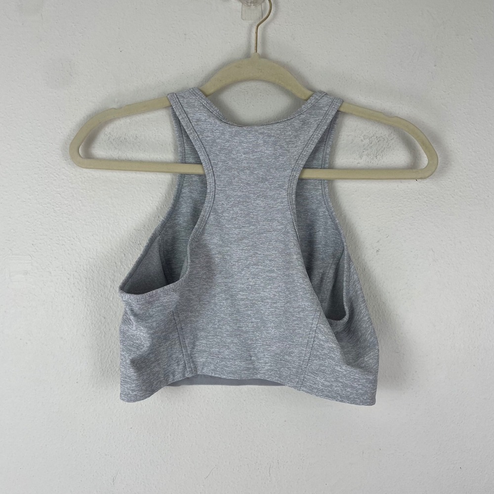 Outdoor Voices Crop Top Heathered Gray Sleeveless Activewear Sports Bra Medium - Picture 4 of 4